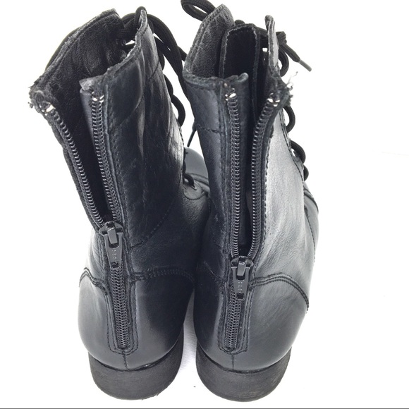 Steve Madden Black P-Kombat Lace Up Boots Size 7M - Picture 10 of 13